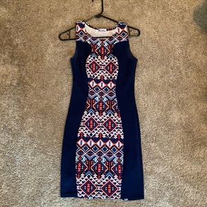 Tribal print bodycon dress